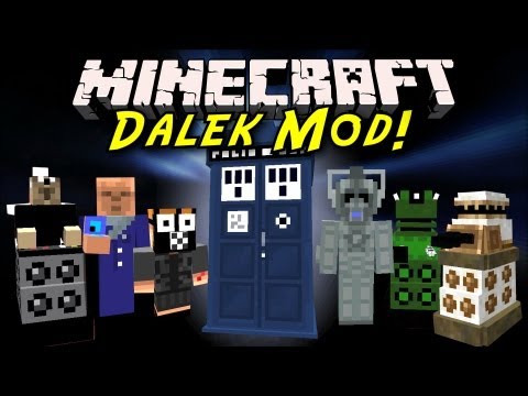 Minecraft Mod Showcase: Dalek Mod! [TARDIS, New Mobs, Bessie!]