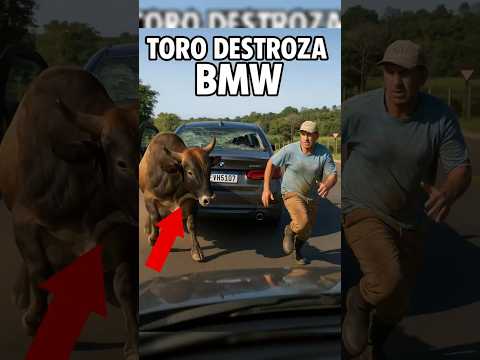 Un toro puso en duda la seguridad de los autos BMW #trucks #trailers #camioneros #camiones #camion