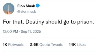 Elon Musk Crashes Out On Destiny