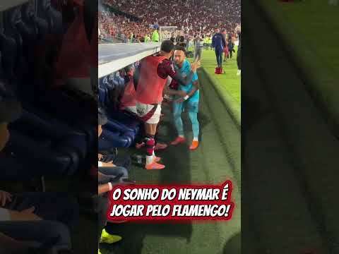 Neymar não esconde o carinho que ele tem pelo Flamengo! #flamengo #neymar
