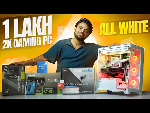 ₹1 Lakh All-White 2K Gaming PC Build | Best Budget 1440p White Gaming Setup 2025