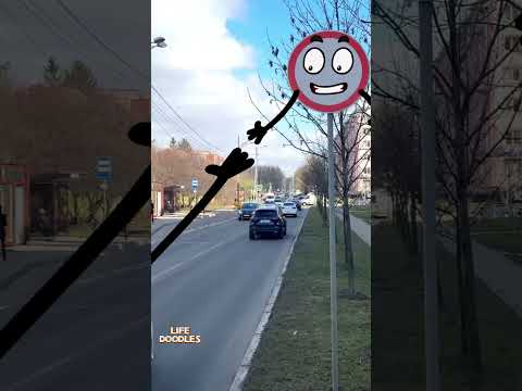 Life Doodles | Friendly Road Sign #lifedoodles #shorts #animation #cartoon