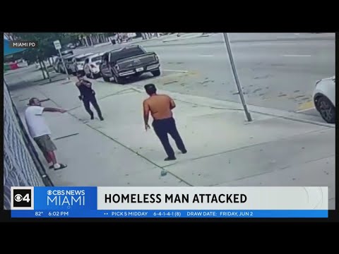 CBS News Miami Exclusive: Miami detective stops attack on homeless man
