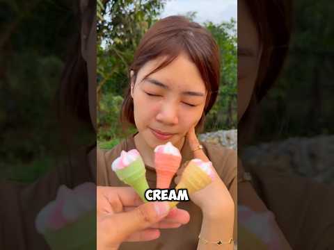 Sleepy Girls, Sweet Surprise😴🍦 ~mini wood toy- woodworking art skill/wood hand #shorts