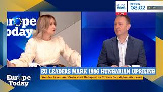 YouTube video thumbnail: Hungary Marks 1956 Uprising Anniversary Amid Hopes of EU Reset
