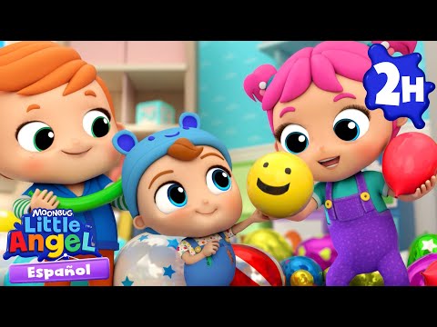 Fiesta con globos de colores 🎈 Canciones Infantiles🎵| Juega | Moonbug Español | Little Angel
