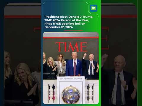 US President-elect Donald Trump, TIME 2024 Person of the Year, rings NYSE opening bell, Dec 12, 2024