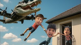 OLAMAZ ARAS BOMBARDİNO CROCODİLO EVİN ETRAINDA UÇUYOR‼️ TUNG TUNG SAHUR ARIYOR‼️