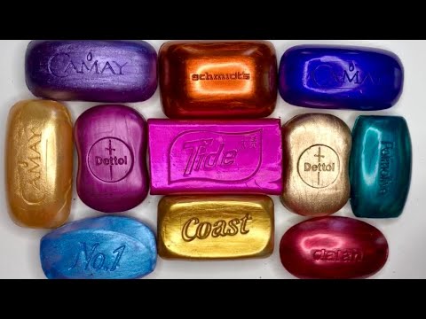 ASMR 11 Very Glossy Hard Soap cutting- Tide, Coast, Camay, Dettol, Palmolive, No.1, Dalan, Schmidt's