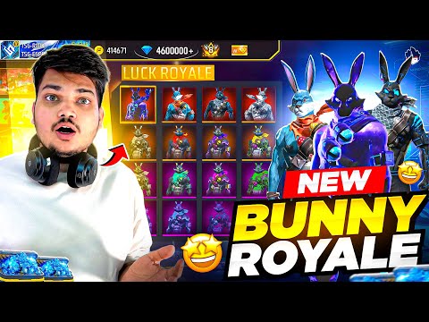 I GOT 5 BUNNY BUNDLES IN 1 SPIN IN LUCK ROYALE😍 LUCKIEST ID POOR TO RICH 100% LUCK -GARENA FREE FIRE
