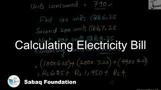 Calculating Electricity Bill