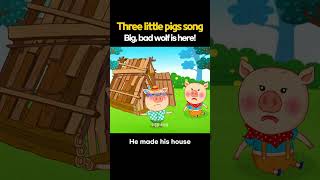 Three little pigs song | Tale songs | Nursery rhymes | REDMON #shorts