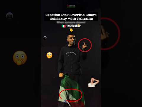 This Crowd Cheers as Rockstar Holds Up 🇵🇸 Flag 🎧🎶🎤 #youtubeshorts #shortsfeed #shorts #trending