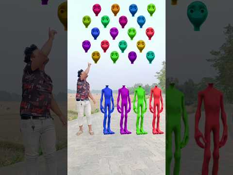 red, green, blue & purple alien dancing and deepu sakha Correct headmatching gameMagical video #funy