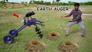 Making Earth Auger Machine..! using Bike Engine | பழைய பைக் என்ஜின் | Mr.Village Vaathi