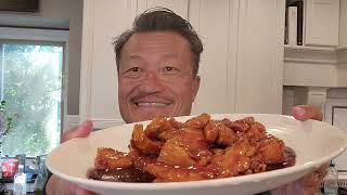 Bourbon chicken with sauce