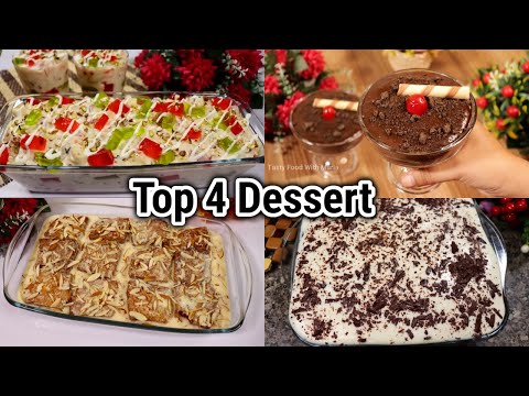 Top 4 Dessert Recipes that anyone can make in minutes 😍 By Tasty food With Maria