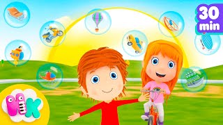 Meios de Transportes 🚂⛵️ Canções Educativas sobre Veículos para Crianças | HeyKids em Português