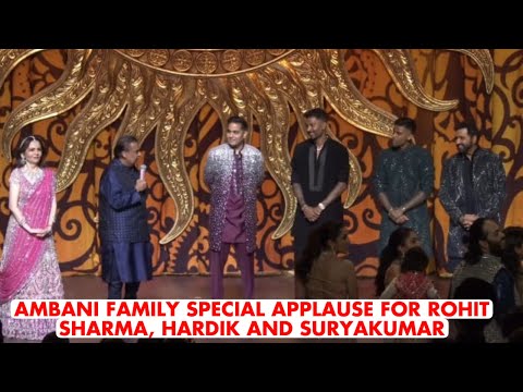 Rohit sharma , surya kumar yadav, hardik pandya welcome by mukesh ambani and nita ambani