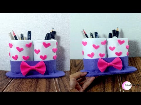 Tempat Pensil Botol Bekas || Membuat Kerajinan Tempat Pensil dari Botol Bekas