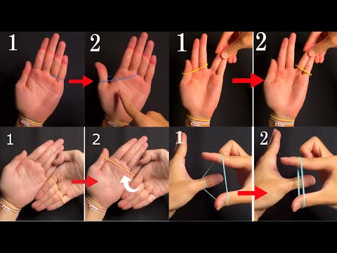 【Tutorial】Top 5 Rubber band magic trick Blow your mind