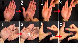 【Tutorial】Top 5 Rubber band magic trick Blow your mind