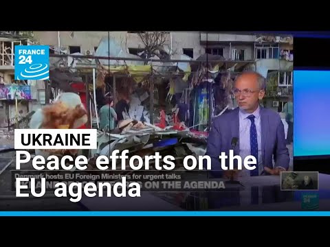 YouTube video thumbnail: Ukraine Peace Efforts on the EU Agenda While Russia's 'Massive Strike' Kills 1, Injures 29
