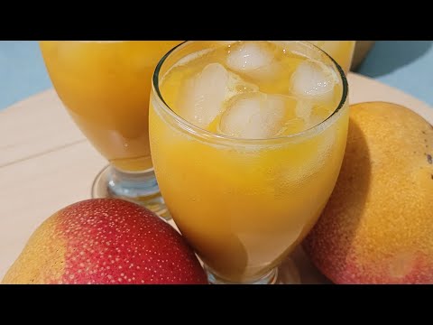 FRESH HOMEMADE MANGO JUICE WITH GINGER #recipe #mangojuice #tutorial 