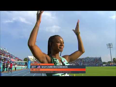 Kayla White UPSETS Sha'Carri Richardson In 200m | 2023 Botswana Continental Tour [FULL RACE]