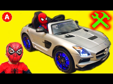 Super-Héros Adam Mécanicien Adam Déballe Jouet Voiture Electrique Mercedes SLS AMG