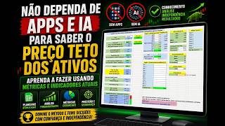 APRENDA A FAZER PREÇO TETO DE SEUS ATIVOS, NÃO DEPENDA DE APPS E I.A - COMBOS DE PLANILHAS COM AULAS