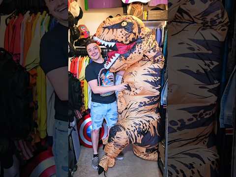I Wore An INFLATEABLE T-REX SUIT To The THEATER!!! #summeronshorts #shorts 🍿🦖