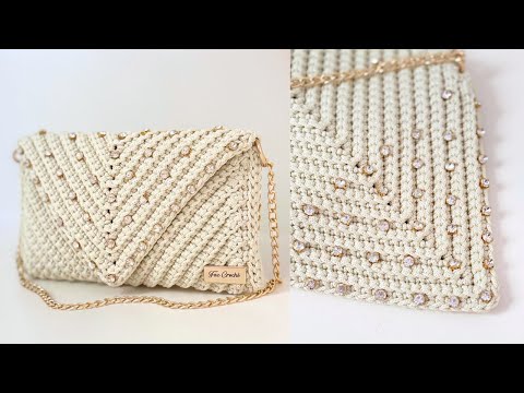 CANHOTA Bolsa de Crochê Envelope | MUITO Fácil para Festas ✨