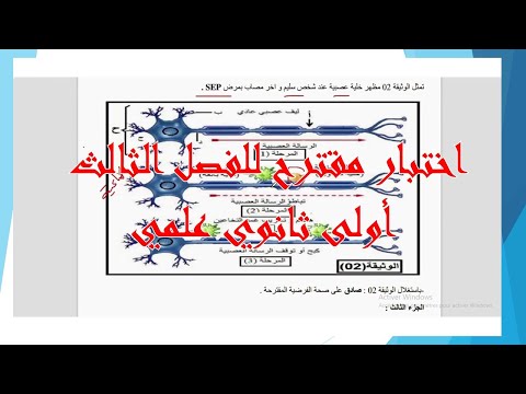 اختبار مقترح للفصل الثالث علوم طبيعية أولى ثانوي علمي