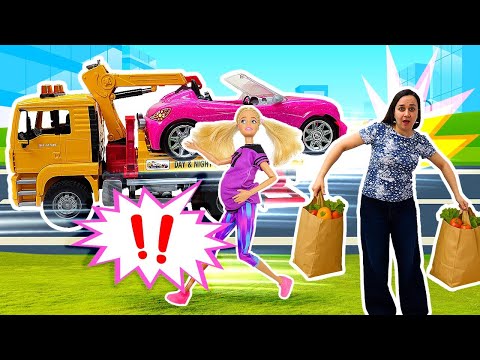 🅿️🛑 Barbie incinta parcheggia male la macchina: chi porterà la sua spesa pesantissima?!