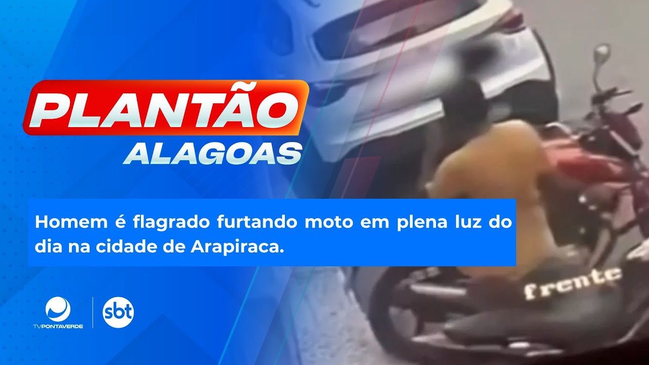 Homem é flagrado furtando moto em plena luz do dia na cidade de Arapiraca.