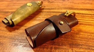 Making a Leather Scroll Key Case / 2 Patterns No.96