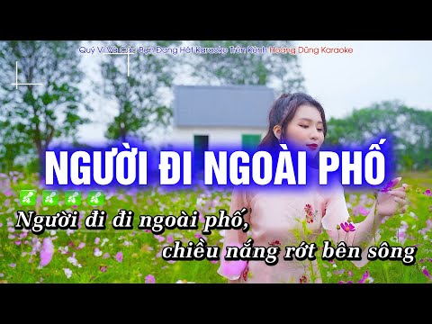 Karaoke Người Đi Ngoài Phố Tone Nam Nhạc Sống | Hoàng Dũng Karaoke