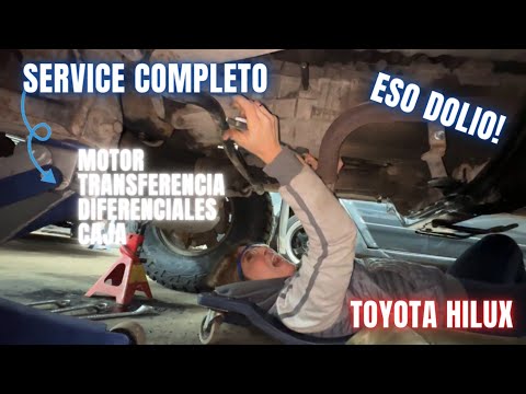 Me exploté la mano haciendo el service a la Hilux