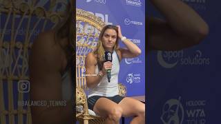 Maria Sakkari on having Coach Tom back in the box in Mexico #mariasakkari #tennis #tennisnews