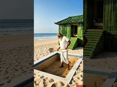 poor craftsman builds amezing bamboo house | mini wood toys | hand crafted | Woods crafting #ai