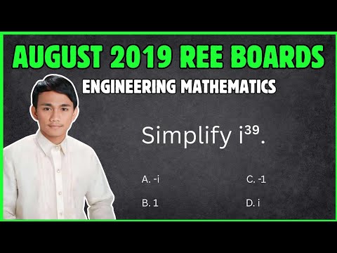 August 2019 REE Boards: Engineering Mathematics
