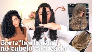 CORTE “BORBOLETA” NO CABELO CACHEADO - EM CASA