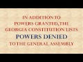 Georgia Constitution Powers and Impeachment