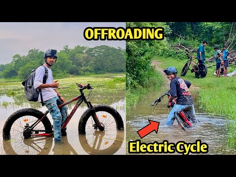Off-roading gone wrong electric cycle pani me duba diya