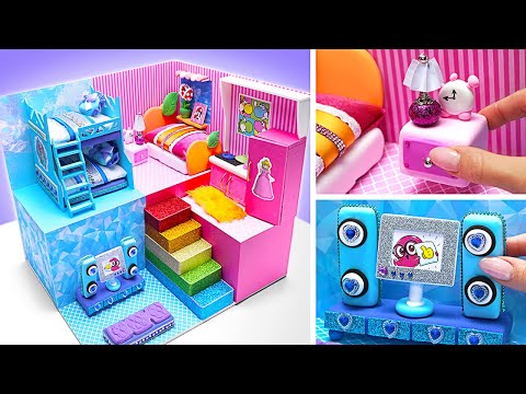 Habitación de Elsa VS. Peach 👑 Miniaturas increíbles