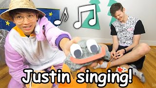 LankyBox Justin SINGING COMPILATION! (LankyBox Music Video! *FUNNY MOMENTS*)