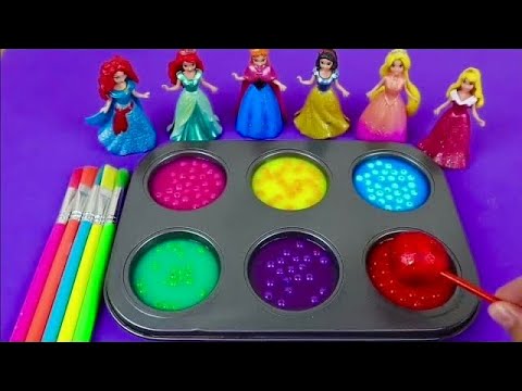 Satisfying Video I How to make Glossy Lolipops in to Heart Pool AND Rainbow Painted Cutting ASMR