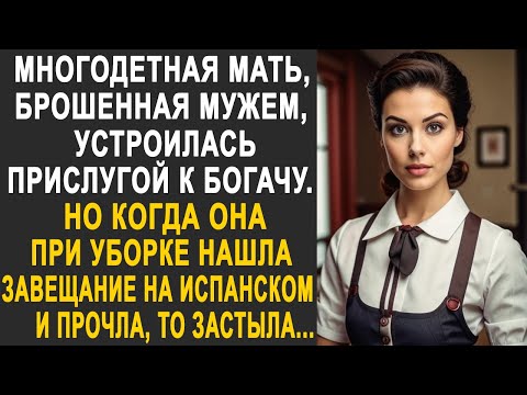 Многодетная мать устроилась прислугой к богачу. Но когда она нашла при уборке завещание на испанском