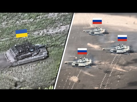 Three Russian Brigades Collapse Under Intense Attack by Bradleys, Leopard 2A4 Tank